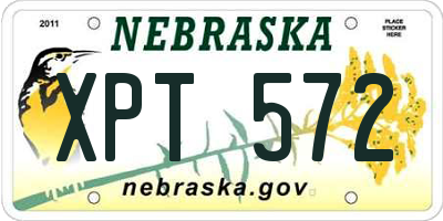 NE license plate XPT572