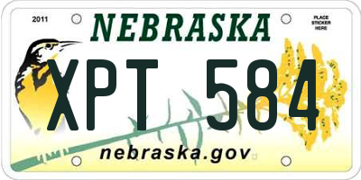 NE license plate XPT584