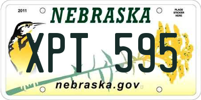 NE license plate XPT595