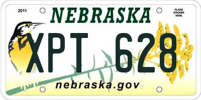 NE license plate XPT628