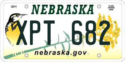 NE license plate XPT682