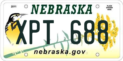 NE license plate XPT688
