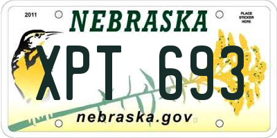 NE license plate XPT693