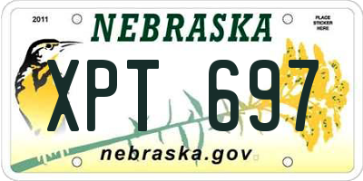 NE license plate XPT697