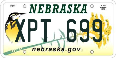 NE license plate XPT699