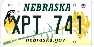 NE license plate XPT741