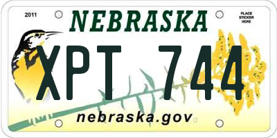 NE license plate XPT744