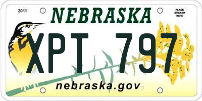 NE license plate XPT797