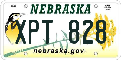 NE license plate XPT828