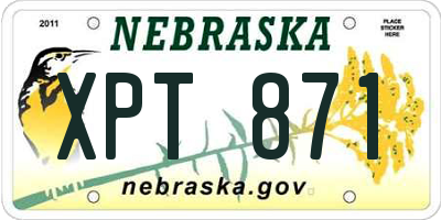 NE license plate XPT871