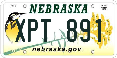NE license plate XPT891
