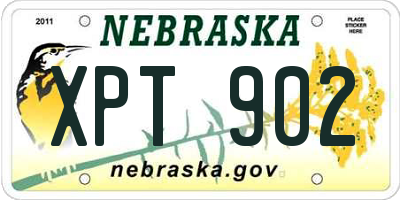 NE license plate XPT902