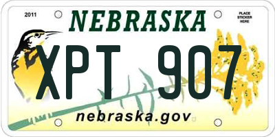 NE license plate XPT907