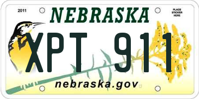 NE license plate XPT911