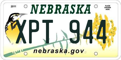 NE license plate XPT944