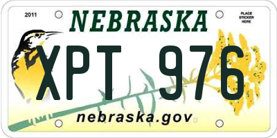NE license plate XPT976