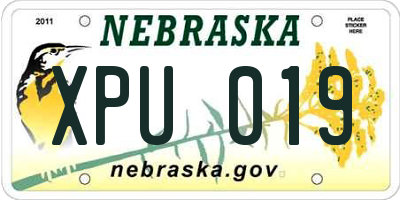 NE license plate XPU019