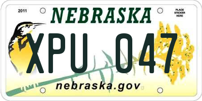 NE license plate XPU047