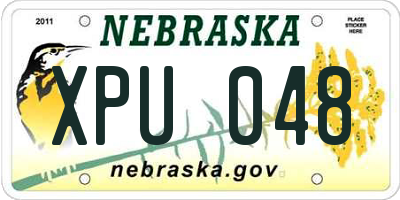 NE license plate XPU048