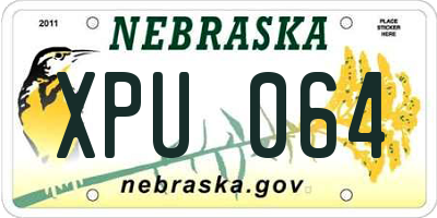 NE license plate XPU064