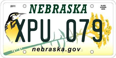 NE license plate XPU079