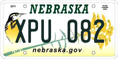 NE license plate XPU082