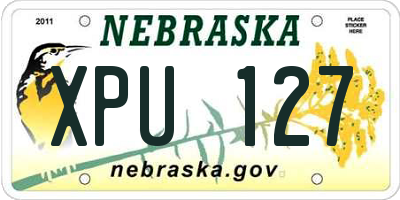NE license plate XPU127