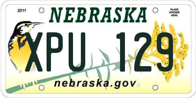 NE license plate XPU129
