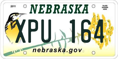 NE license plate XPU164