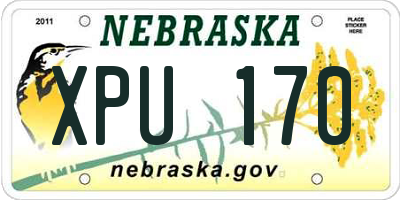 NE license plate XPU170