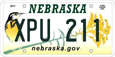 NE license plate XPU211