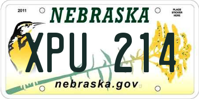 NE license plate XPU214