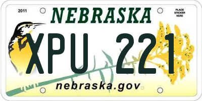NE license plate XPU221