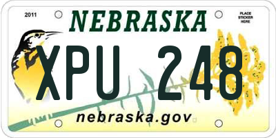NE license plate XPU248