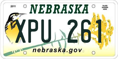 NE license plate XPU261