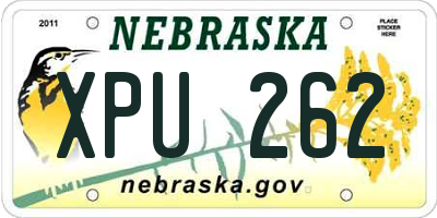 NE license plate XPU262