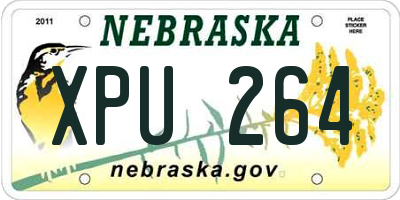 NE license plate XPU264