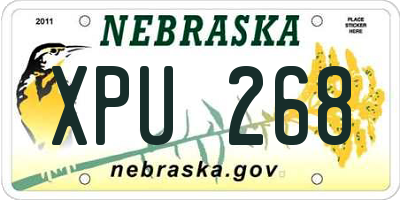 NE license plate XPU268