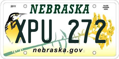 NE license plate XPU272