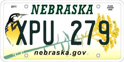 NE license plate XPU279