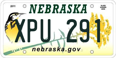 NE license plate XPU291