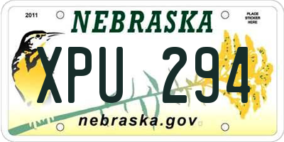 NE license plate XPU294