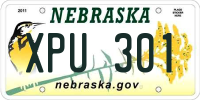 NE license plate XPU301