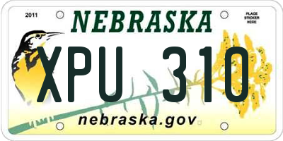 NE license plate XPU310