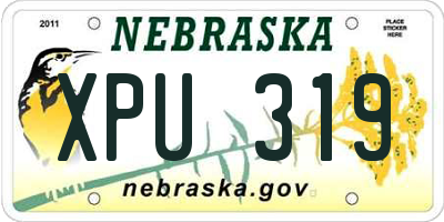NE license plate XPU319