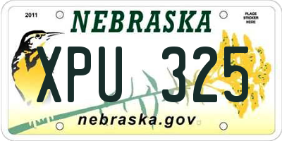 NE license plate XPU325