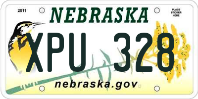 NE license plate XPU328