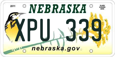 NE license plate XPU339