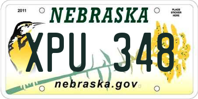 NE license plate XPU348