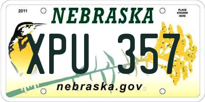 NE license plate XPU357